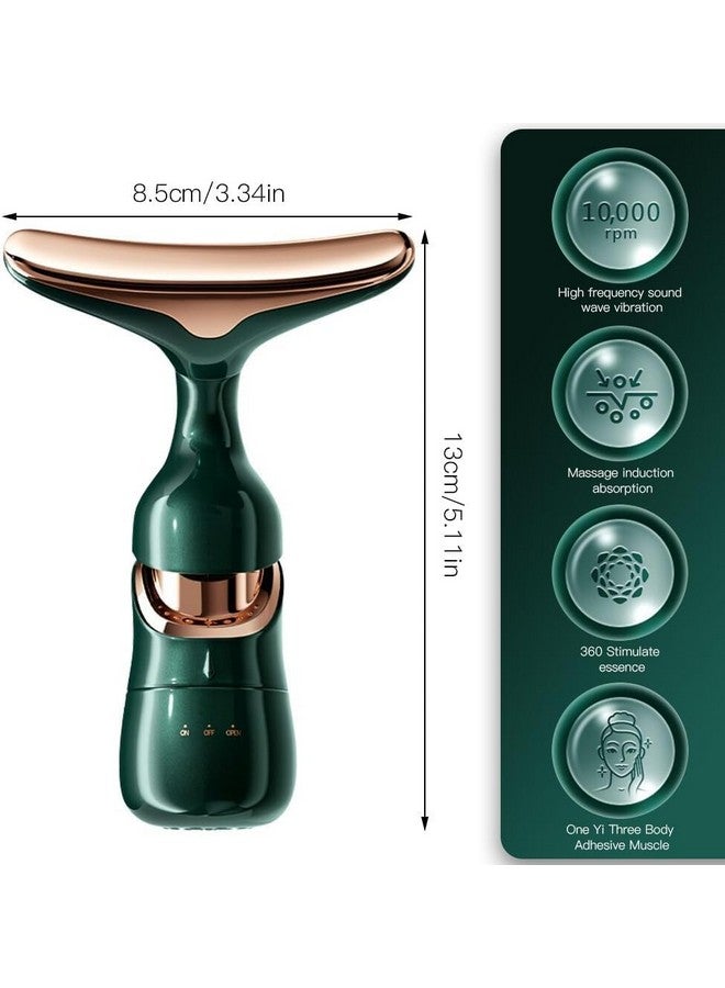 YESIKOM Firming Wrinkle Beauty Devicer for Facial/Neck/Eye, Multifunctional Vibration Massage Instrument, 3-in-1 Facial Skincare Instrument for Skin Care for Improve,Smooth and Tightening Skin (1pcs) - Image 2