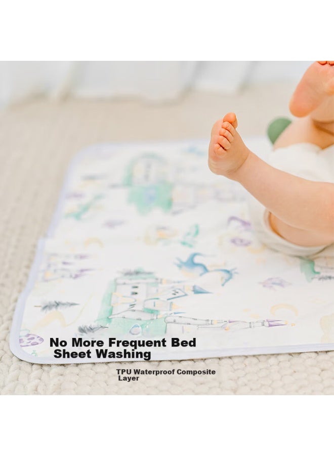 Emxee Washable Baby Diaper Pad, Newborn Child Large Size Waterproof Leak-proof Bed Mat, Menstrual Pad, 70×90cm - Image 3