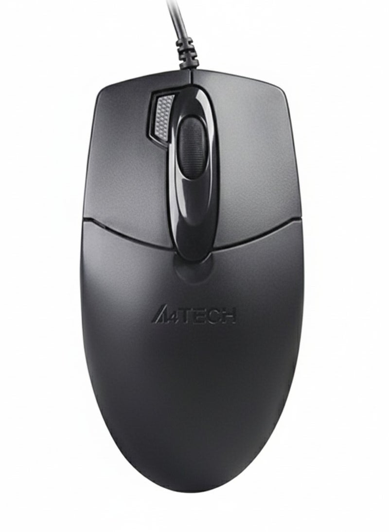 A4TECH OP-730D 2X Click Optical 3D Mouse – Hyper-Fast Scrolling, 1000 DPI Precision, 4-Way Smart Wheel, Black - Image 1