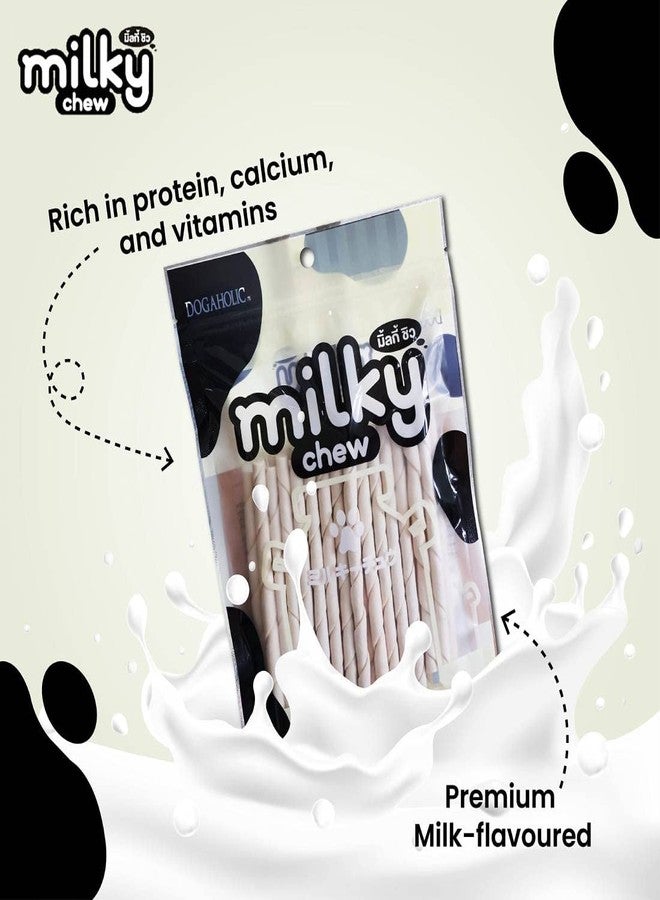 Rena Dogaholic Milky Chew Stick Style for Dogs of All Ages and Sizes Milk-Flavoured Treat, Pack of 4 - Sticks 15 Pieces - Image 3