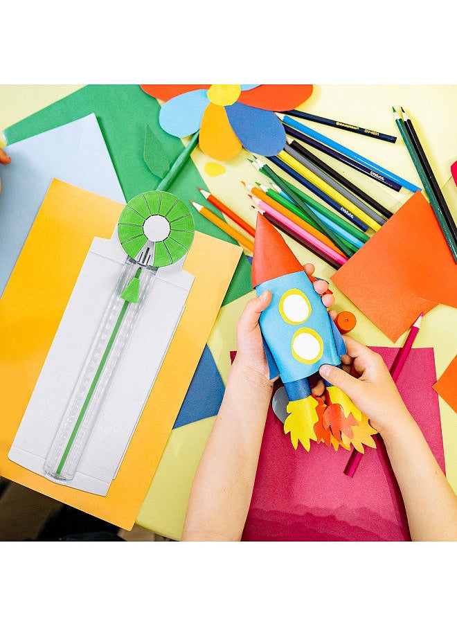 Generic 12in1 Mini Paper Trimmer Rotary Cutter A4 Cut Length 12 Different Shapes Desktop Paper Cutting Machine with Auxiliary rulers for Craft Paper Photos Cards Scrapbooking Office Home Supplies  - Image 2