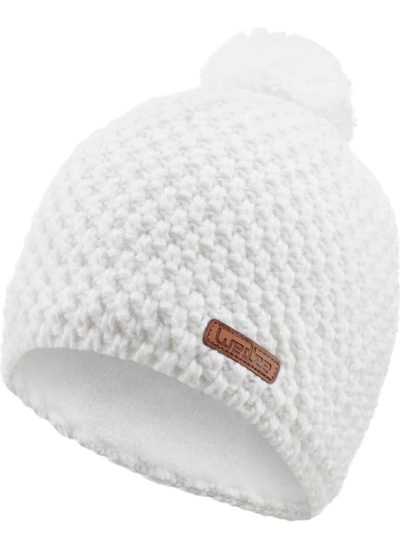 نيكادو Wedze Adult Ski Beanie - White - Timeless