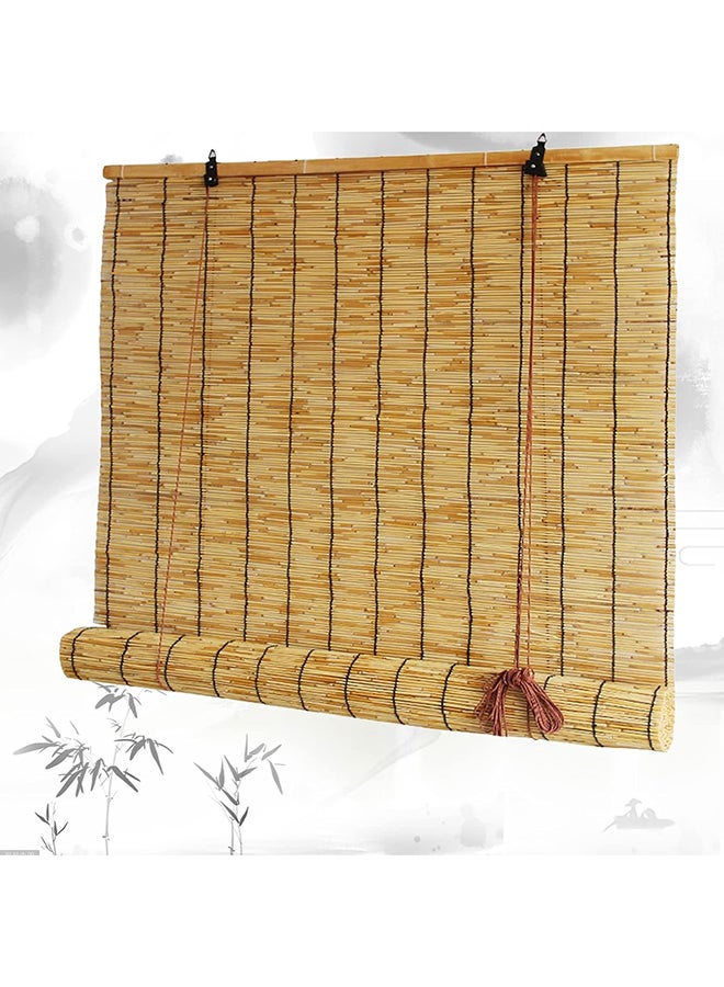 HOME TASTE Premium Bamboo Roll-Up Blinds (120x200cm) – Natural Sun Shade & Privacy Screen for Indoor/Outdoor Use – UV Protection, Light Filtering, Easy Installation  - Image 1