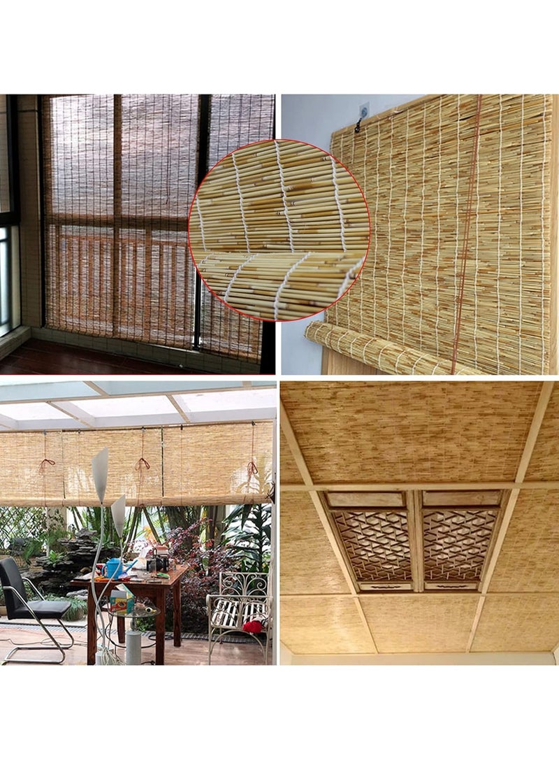 HOME TASTE Premium Bamboo Roll-Up Blinds (120x200cm) – Natural Sun Shade & Privacy Screen for Indoor/Outdoor Use – UV Protection, Light Filtering, Easy Installation  - Image 5