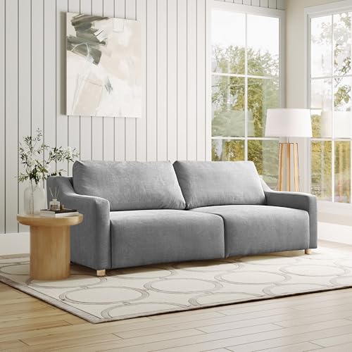 Serta Glendale 902 Queen Sized WallHugging Convertible Sofa Dreamcoil Comfort Woven Polyester Fabric Gray