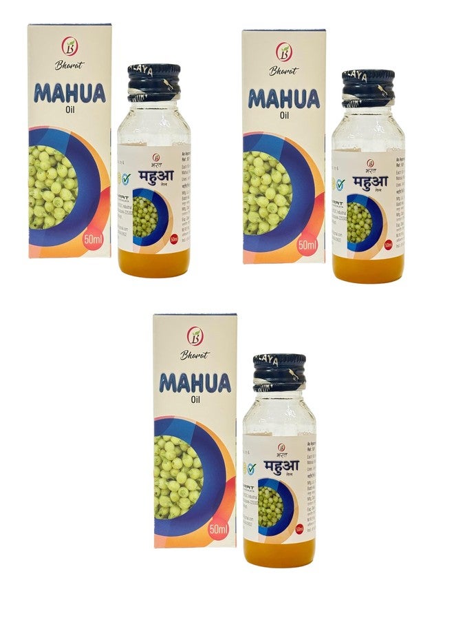 بهارات زيت بهارات أيورفيدا أوشدالايا ماهوا/مادوكا للشعر والبشرة والألم والتدليك والأيورفيدا، 50 مل، عبوة من 3 قطع - Image 1