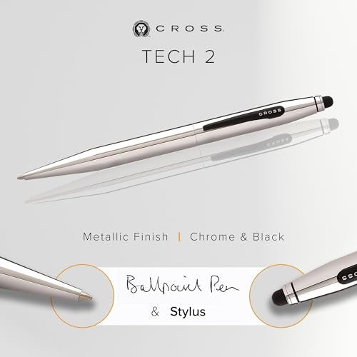 Cross Tech2 Refillable Tech2 Presented in a Premium Gift Box - Medium Point, Black Ink, Chrome & Black - Image 2
