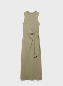 MANGO Cotton With Knot Detail Dress  - Image 5