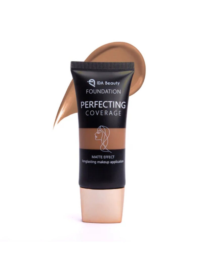 IDA Beauty Glam It! Perfecting Coverage Foundation | Full Coverage, Matte Finish, Long-Lasting, Lightweight | Vegan, Halal, Cruelty-Free (Lola) - Image 1