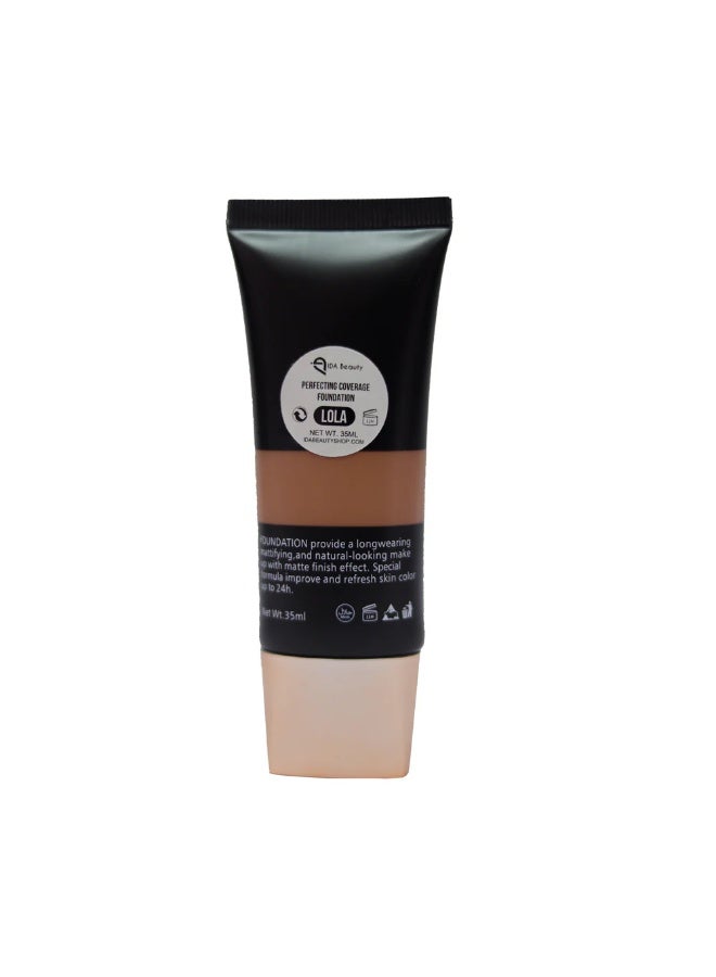 IDA Beauty Glam It! Perfecting Coverage Foundation | Full Coverage, Matte Finish, Long-Lasting, Lightweight | Vegan, Halal, Cruelty-Free (Lola) - Image 3