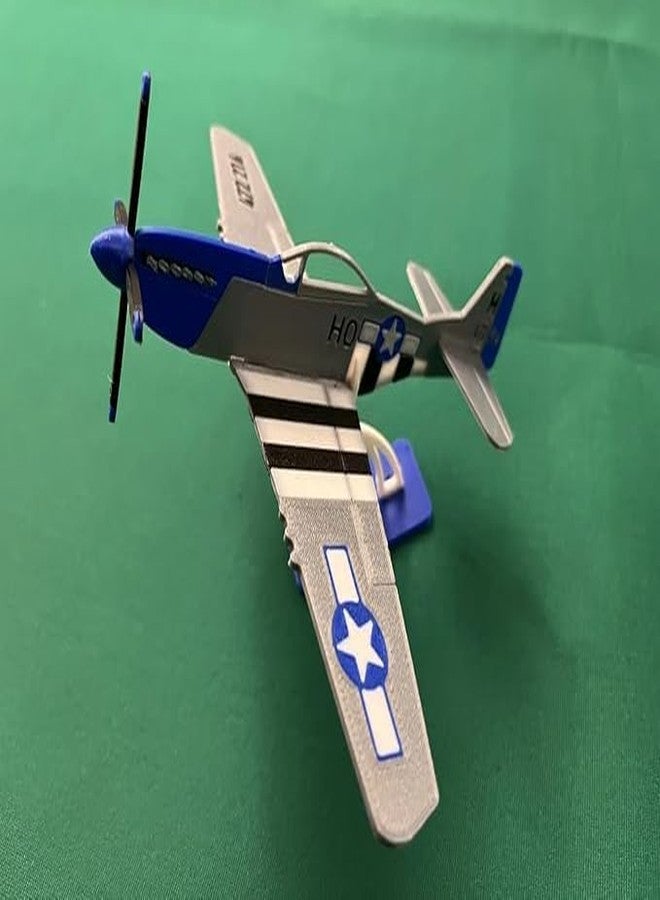3D CRAFT Mustang Model Aircraft Kit, WWII Fighter Plane, D-Day Invasion Stripes, Multicolor, Scale Model - Image 4