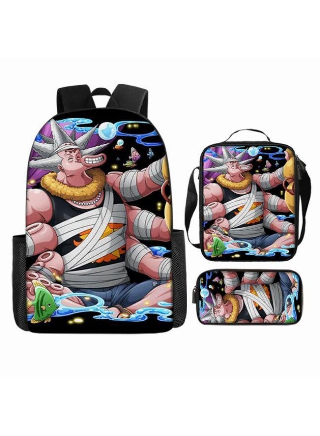 general The latest universal cartoon printed three piece practical bag combination (suitable for students, children, friends, outings, mountain climbing, etc.) - Image 3
