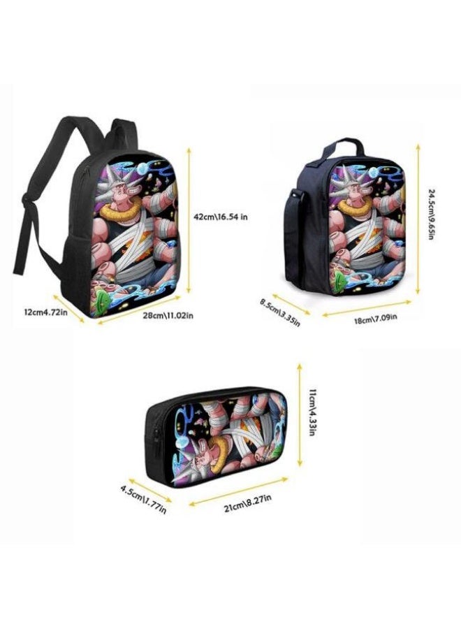 general The latest universal cartoon printed three piece practical bag combination (suitable for students, children, friends, outings, mountain climbing, etc.) - Image 4