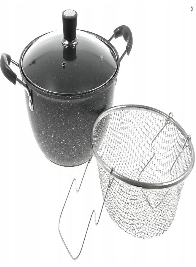 Jolfay Stearmer Fry Pan 26cm Nonstick Woks and Stir Fry Pans with Lid, Frying Basket & Steam Rack, Nonstick Pan with Lid,Nonstick Frying Flat Bottom, Induction Compatible - Image 1