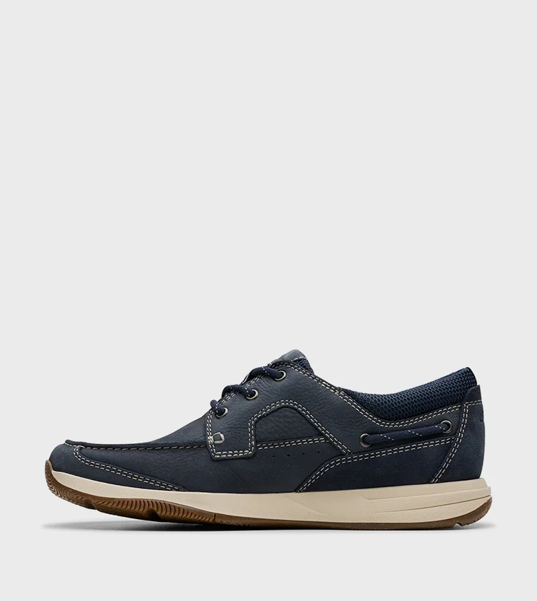clarks Sailview Lace Navy Nubuck