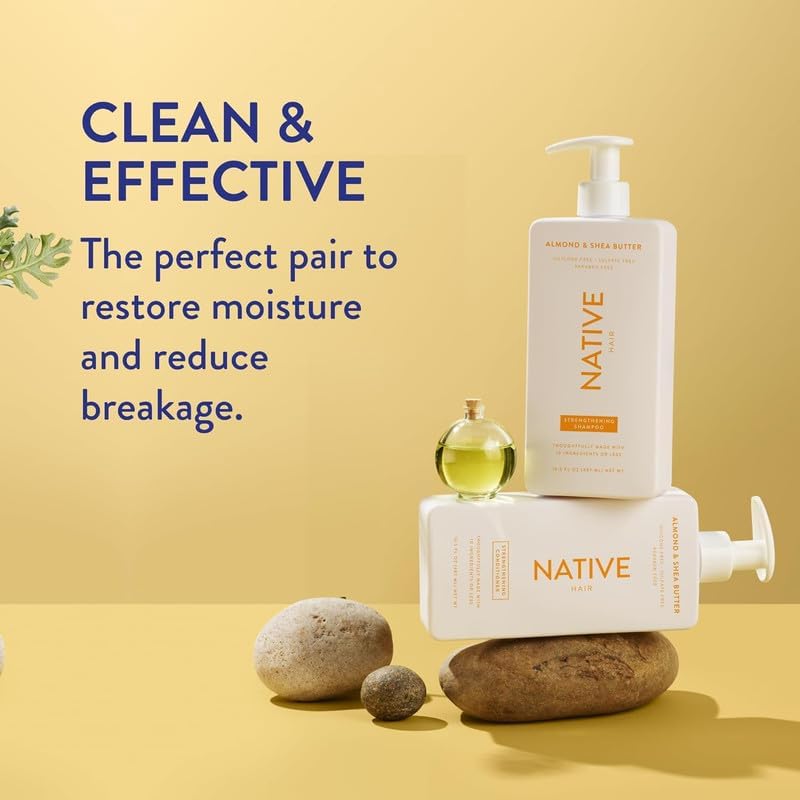 Native Vanilla & Cactus Flower 2-in-1 Shampoo & Conditioner Contain Naturally Derived Ingredients |All Hair Type Color & Treated, Fine to Dry Damaged, Sulfate & Dye Free - 2-Pack - Image 4