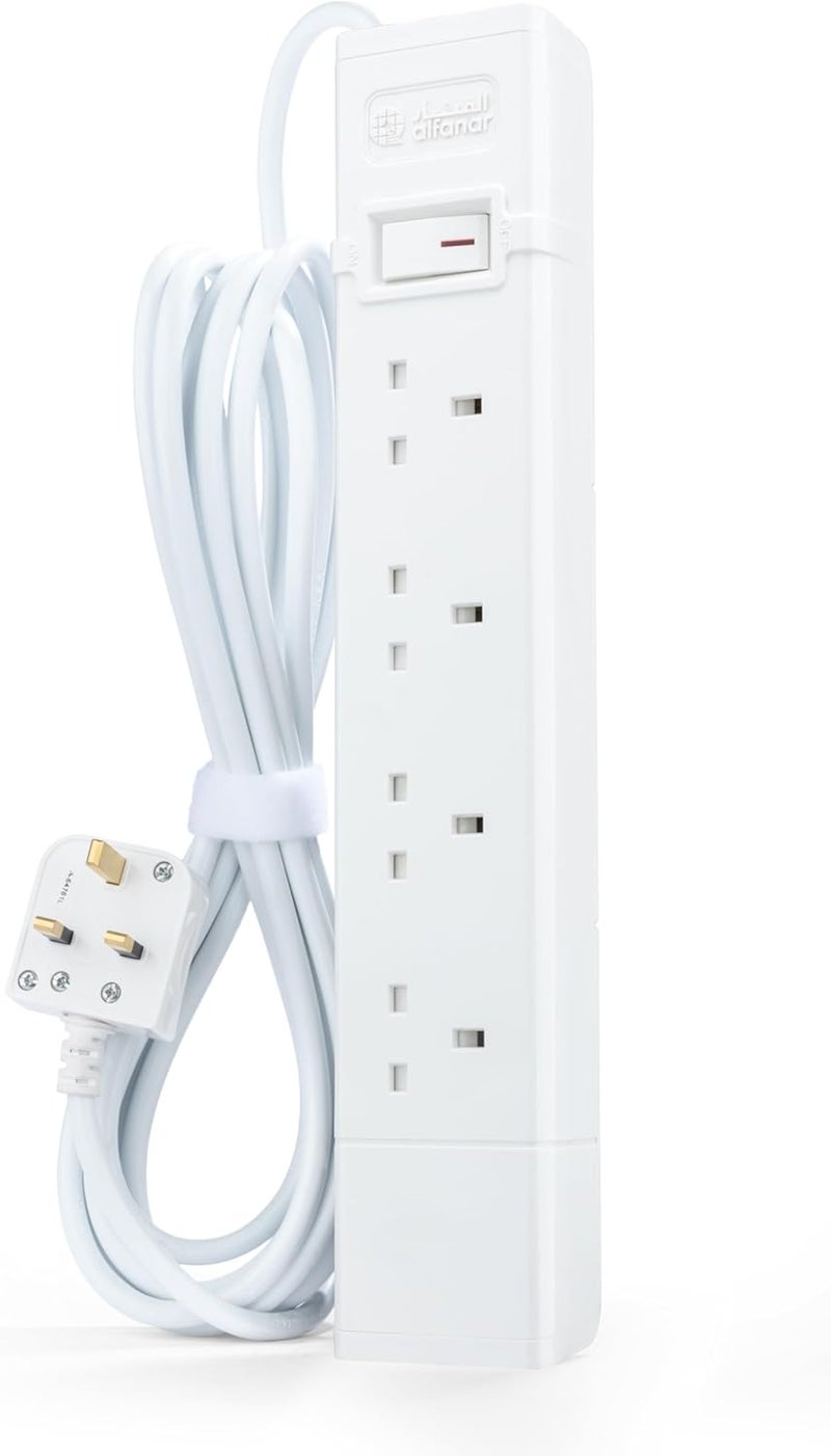 Alfanar 13A Cord Extension with 4 Sockets and 3 Meters Cable - Image 1