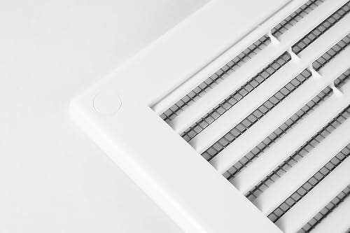 Awenta 6" x 6" Inch Square Plastic White Ventilation Grille with Mesh - Intake, Exhaust, Dryer Soffit Air Vent cap - HVAC Ceiling Register vent cover - Crawl Space Exhaust Wall Vent Hose - Image 4
