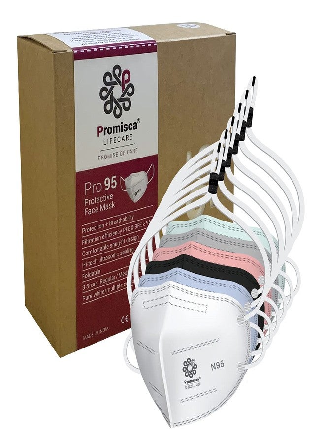 بروميسكا قناع الوجه بروميسكا N95 للرجال والنساء والأطفال بألوان متعددة و3 مقاسات، مزود بحلقة للأذن وحلقة للرأس. - Image 1