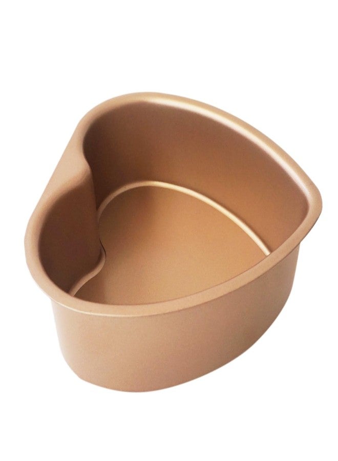 Heluok Heart Shaped Cake Pan 6Inch, Gold Heart Cake Pan Removable Bottom, Muffin Pan Baking Set of 2 for Brownies, Cheesecake, Non-Stick Carbon Steel Shape Mold, Love - Image 4