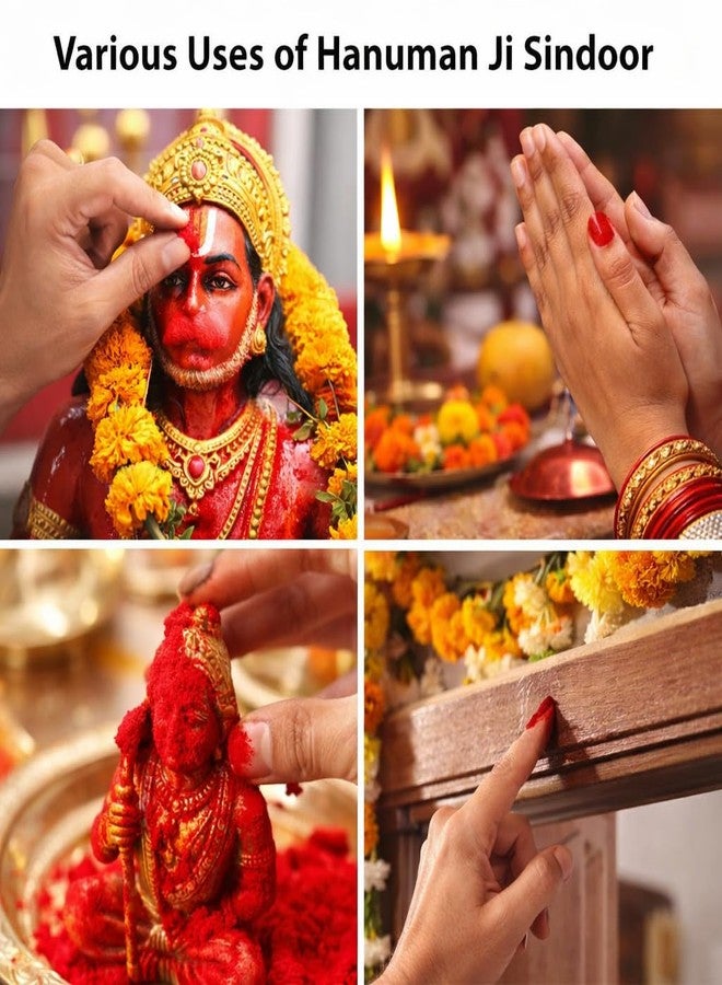 Hanuman Ji Sindoor, Red, 10 gm Each Packet, Pack of 25, for Puja and Worship (25) - Image 3