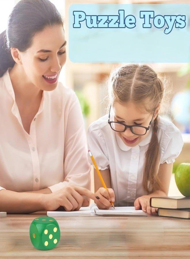 مكعبات نرد خضراء كبيرة، مكعبات نرد، نرد، مناسبة لألعاب الطاولة، والحفلات، ورحلات التخييم، والترفيه العائلي، والأدوات التعليمية - Image 5