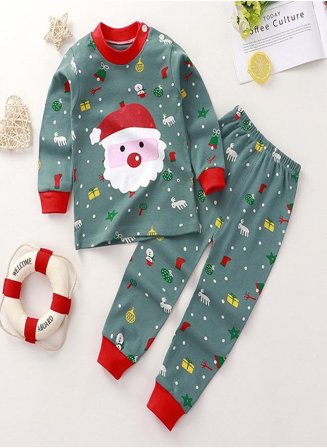 Santa Face Green Pajama Set for Kids - pzsku/Z3768574C7D82CFC8441BZ/45/_/1732721524/6d08f227-619a-4693-85fd-b77e1cfd29ba