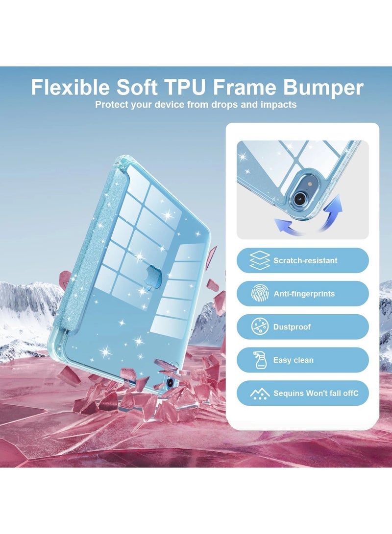 عام غلاف أكريليك براق متوافق مع iPad الجيل الحادي عشر 2025 (A16)، غطاء لوحي مقاوم للصدمات بتصميم TPU مضاد للانحناء، غطاء واقي شفاف براق - Image 3