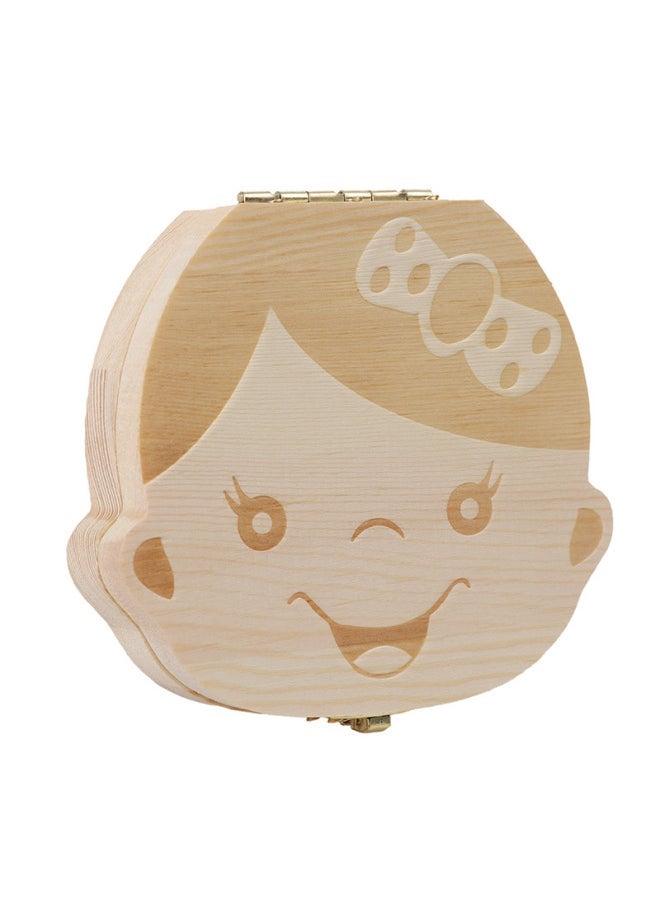 Children's Deciduous Tooth Box, Tooth Collection, Preservation, Lanugo Hair Storage Box, Tooth Replacement, Commemorative Boy And Girl Baby's Tooth Decoration-Color:Crown Painted Baby Girl - Image 5