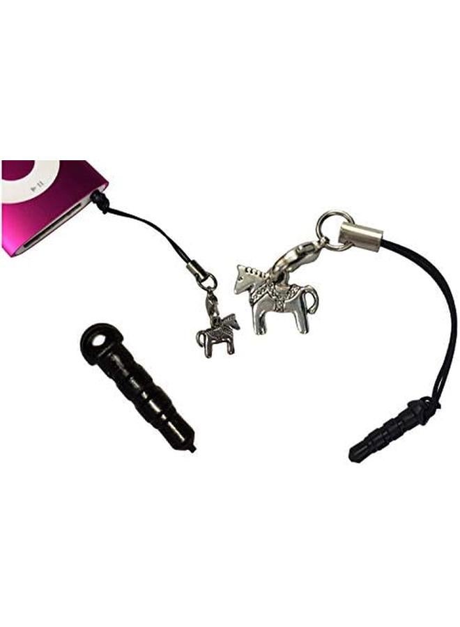 إيروريكس قلادة هاتف محمول عالية على شكل تزلج على الجليد، مجوهرات هواتف محمولة، أحذية تزلج على الجليد، فضية، مجوهرات عصرية مصنوعة يدويًا، قلادة على شكل حرف I، إكسسوار هاتف محمول، مفتاح R - Image 3