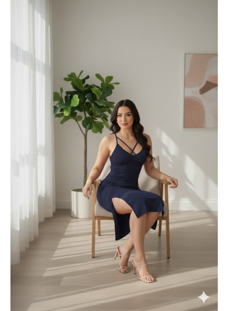 MANIKAN women's wear with very soft material with an easy-to-use design for highly comfortable use Long dress with soft cotton material - Image 5