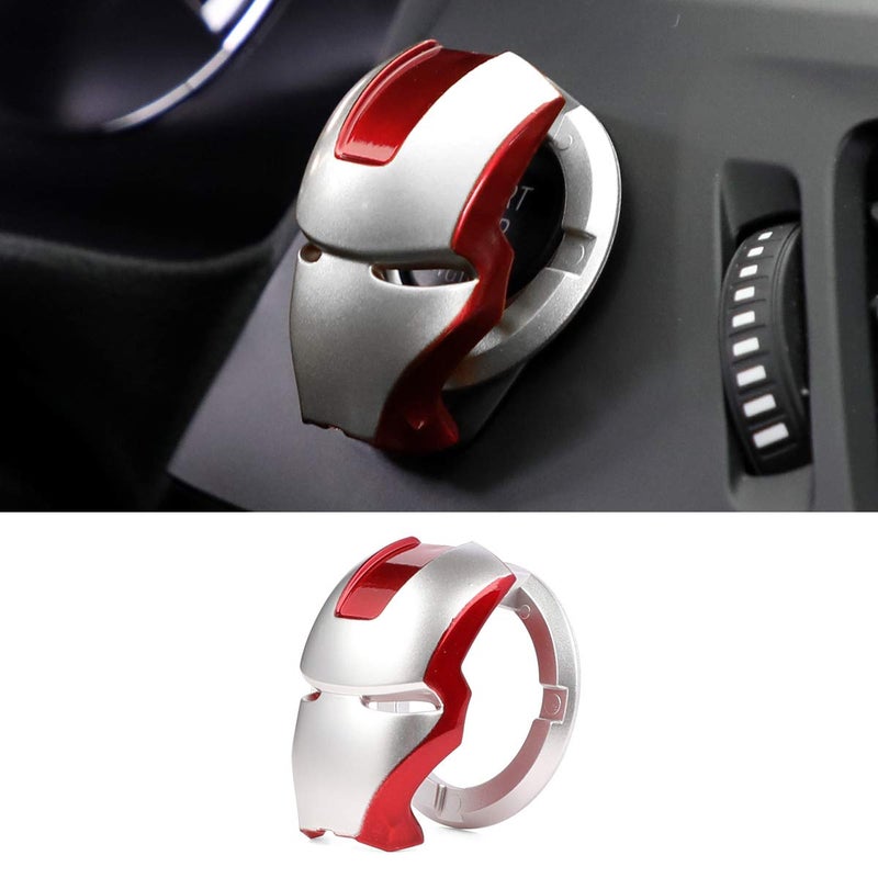 OUMETE Car Engine Start Button Cover ABS Car Ignition Switch Decorative Cover, auto Interior Ignition Accessories car Two-Color Start Ring - Image 1