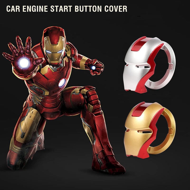 OUMETE Car Engine Start Button Cover ABS Car Ignition Switch Decorative Cover, auto Interior Ignition Accessories car Two-Color Start Ring - Image 2