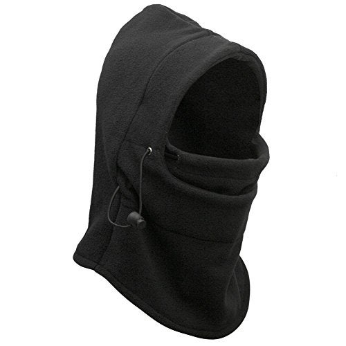 Aadikart Unisex Fleece 6 In 1 Thermal Warm Balaclava Hat Hood Swat Ski Bike Wind Stopper Neck Scarf Mask Caps (Black Grey), Free Size - Image 2