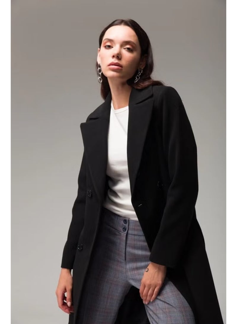 Barbora Full Length Cashmere Cashmere Coat - Image 3