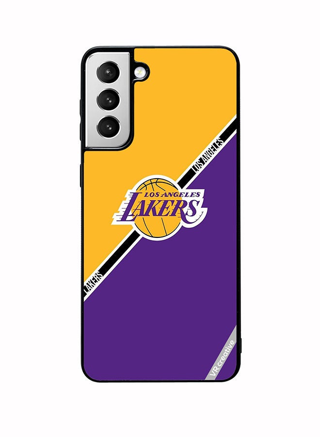 VR CREATIVE Protective Case Cover For Samsung Galaxy S22 5G Los Angeles Lakers Design Multicolour - Image 1