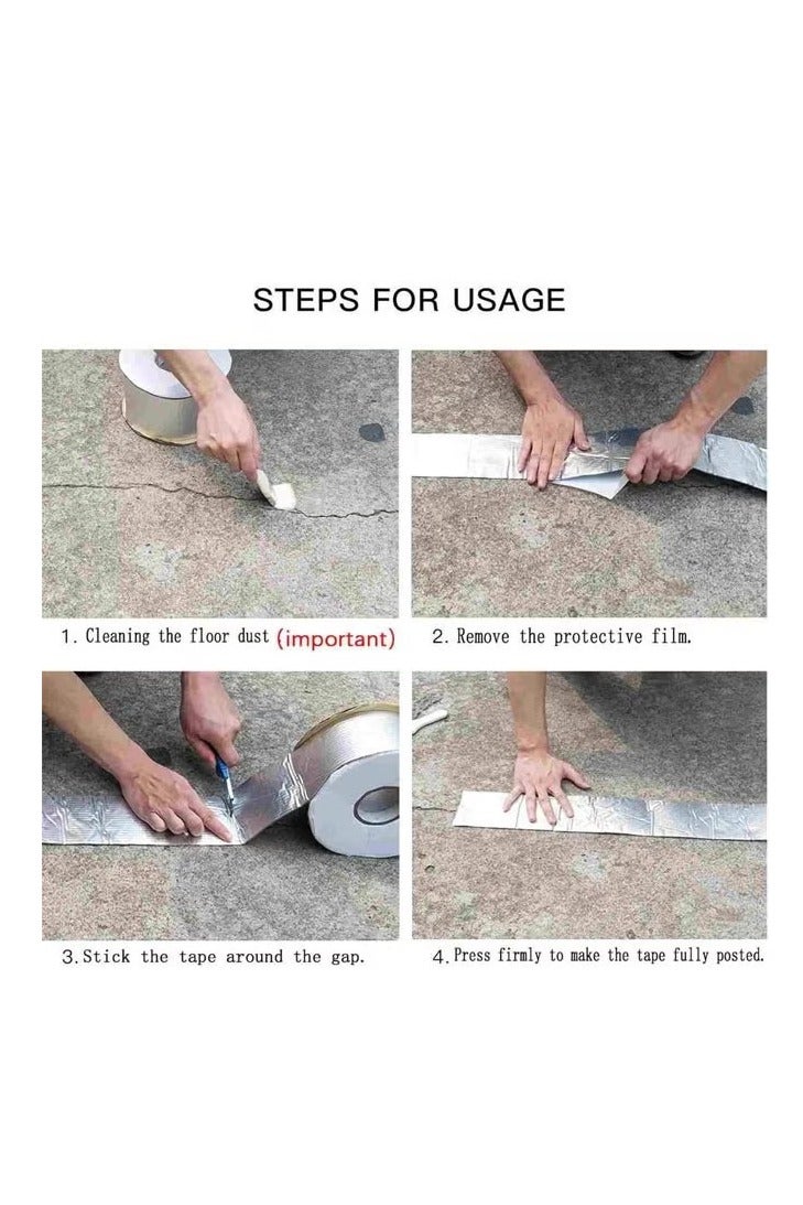 rocooart 1 PCS Waterproof Tape Aluminium Foil Tape Leakage Repair Waterproof Adhesive Tape Sealing Butyl Rubber Tape Be Suitable For Pipe Leakage Roof Water Tape - Image 2