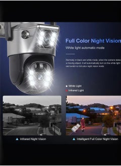 Generic 4K 8MP Solar Camera 4G Sim PTZ Cameras，Security Camera，CCTV Camera，Outdoor Dual Lens IP Camara Solar Panel CCTV Security Built in Battery PIR Cam， (With 64GB SD Card) ﻿  - Image 4