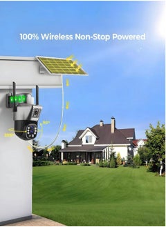 Generic 4K 8MP Solar Camera 4G Sim PTZ Cameras，Security Camera，CCTV Camera，Outdoor Dual Lens IP Camara Solar Panel CCTV Security Built in Battery PIR Cam， (With 64GB SD Card) ﻿  - Image 2