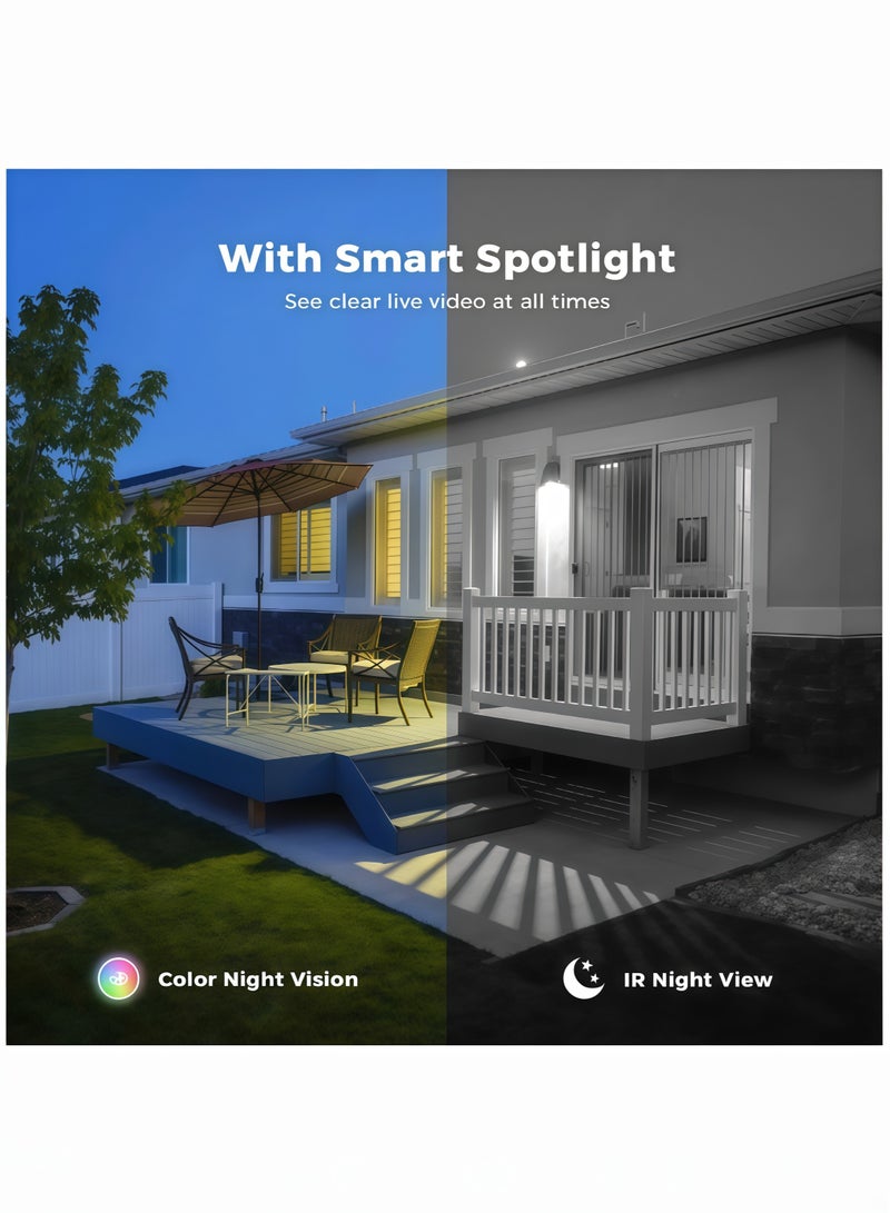 Generic 4K 8MP Solar Camera 4G Sim PTZ Cameras Outdoor Dual Lens IP Camara Solar Panel CCTV Security Built in Battery PIR Cam (With128GB SD Card)，with dual courtyard lights - Image 5