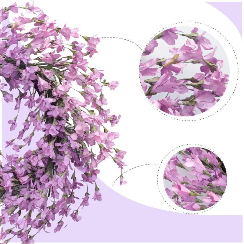 Bibelot Spring Wreath for Front Door, Artificial Forsythia Flower Wreath 18â€™â€™ Artificial Blossom Flower Decoration Farmhouse for Festival Wall Decor - Image 2