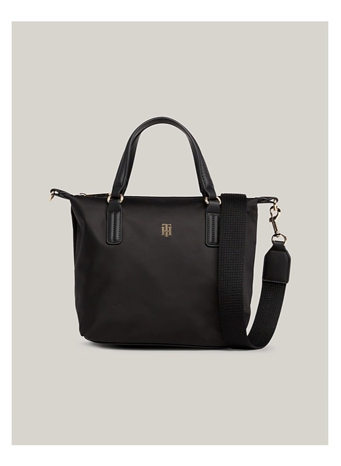 Tommy Hilfiger Denim Tommy Hilfiger Handbag for Women Large Capacity Fashion Shoulder bag Satchel with Detachable Shoulder Strap,Black - Image 1