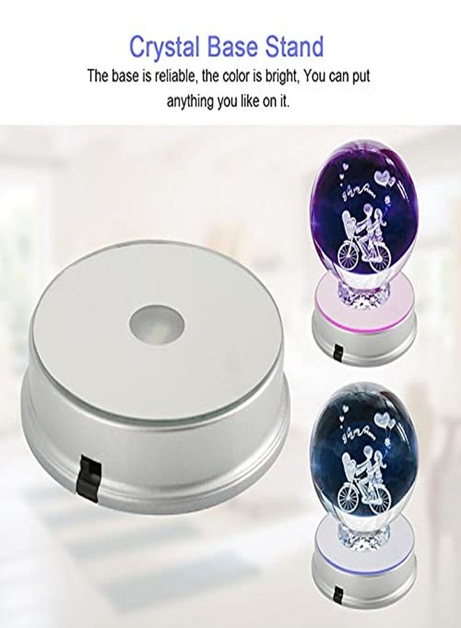 زيروديس حامل كريستالي من زيروديس، قاعدة عرض LED ملونة، حامل مضيء ملون للكريستال والفن الزجاجي (#1) - Image 2