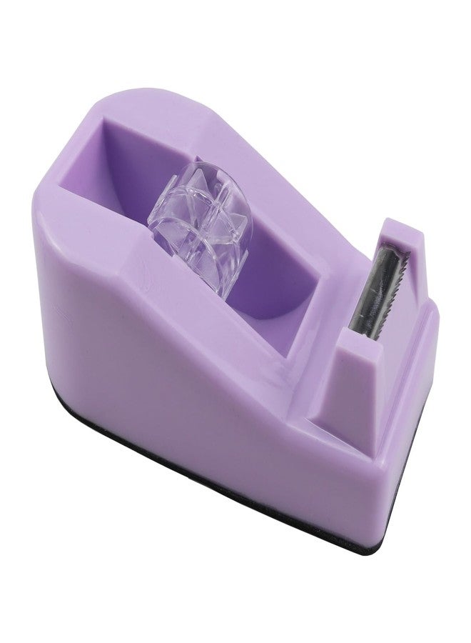 Aacehlh 1Pcs Desktop Tape Dispenser,Adhesive Roll Holder with Weighted Nonskid Base,Office Tape Dispensers for School, Office and Home (Purple) - Image 1