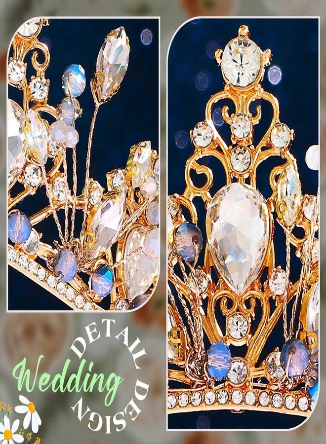 EVILD Gold Tiaras and Crowns, Fairy Headpiece, Bridal Wedding Headband for Women - Image 4