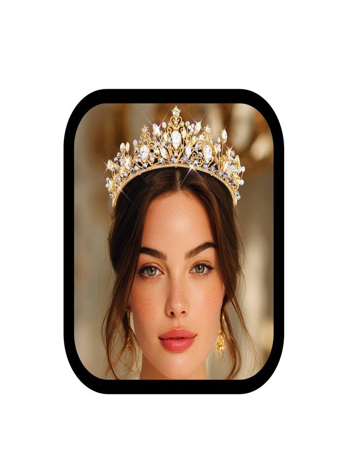 EVILD Gold Tiaras and Crowns, Fairy Headpiece, Bridal Wedding Headband for Women - Image 1