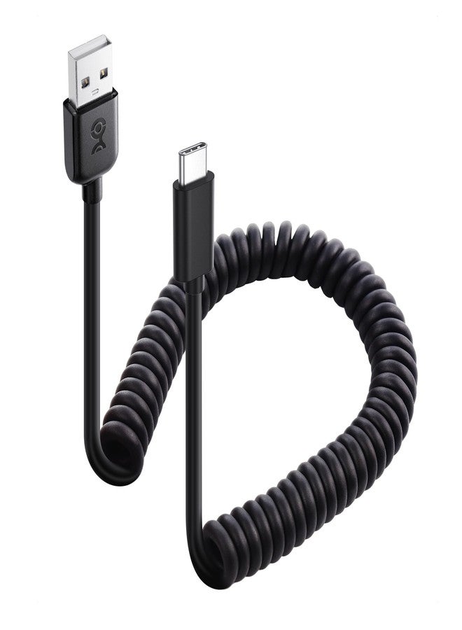 Cable Matters USB to USB C Coiled Cable with 3A/15W Fast Charging 1-4ft, Support Apple CarPlay, Android Auto, Coiled USBA to USBC Cable, for iPhone 16/15 Pro Max Plus, Galaxy S23, iPad