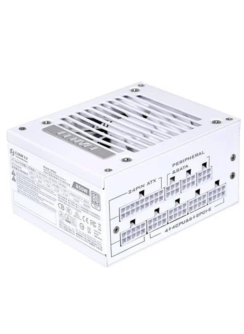 LIAN LI SP 850 80 Plus Gold Power Supply, 850 Watts Power, Fully Modular Baided Cables, Zero RPM Mode, Adjusted Start/Stop Limit, JPN Electrolytic Capacitors, White | G89.SP850W.01UK  - Image 2