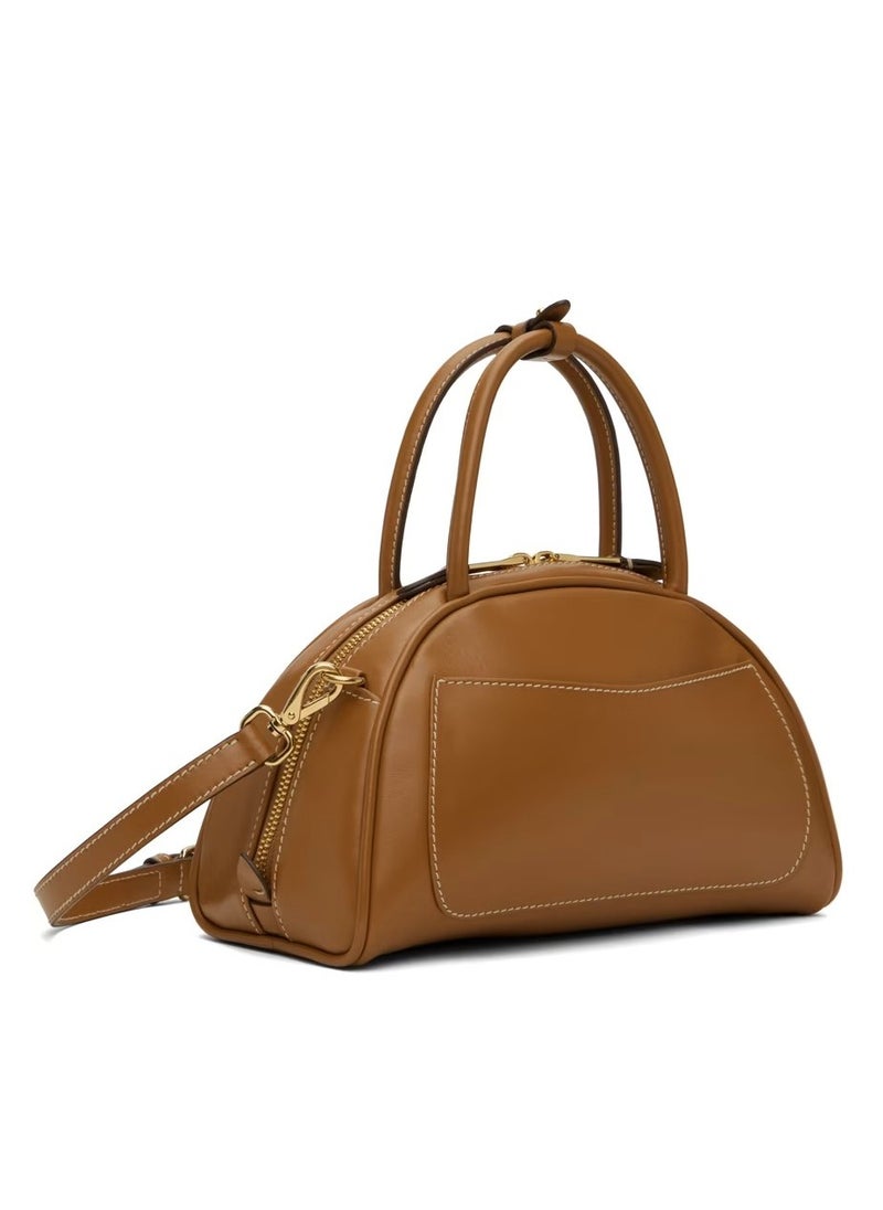 Miu Miu miu Tan Leather Top Handle Bag  - Image 3