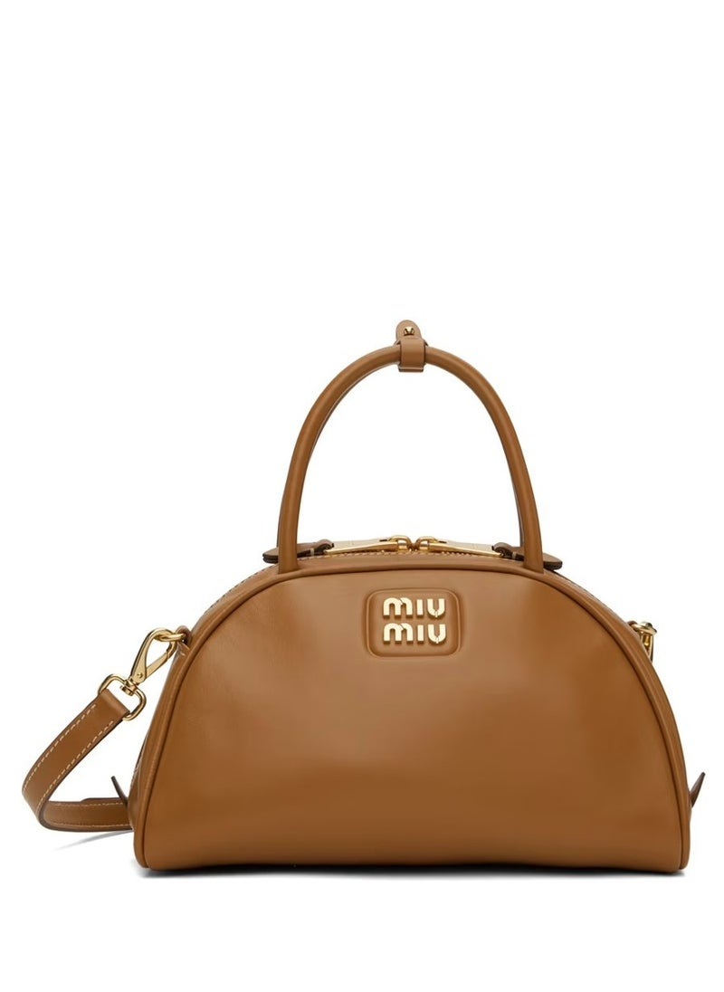 Miu Miu miu Tan Leather Top Handle Bag  - Image 1